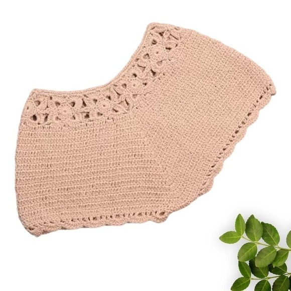 Boho Crochet Bralette Shorts Set Handmade Tassel Top Beaded Women - Picture 5 of 5